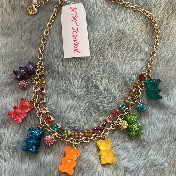 Betsey Johnson Colorful Gummy Bears & Crystal Necklace-Boutique - Picture 8 of 8